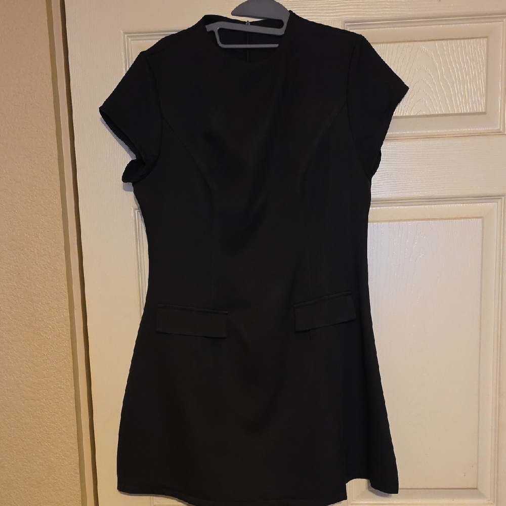 Sporty Black Women's Mini Dress